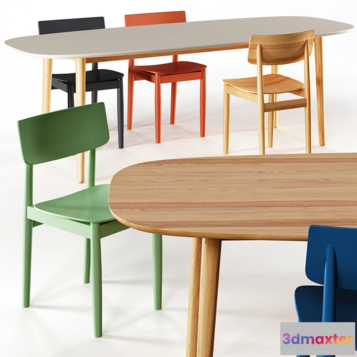 1443930 - Loft table + chairs 3D Max