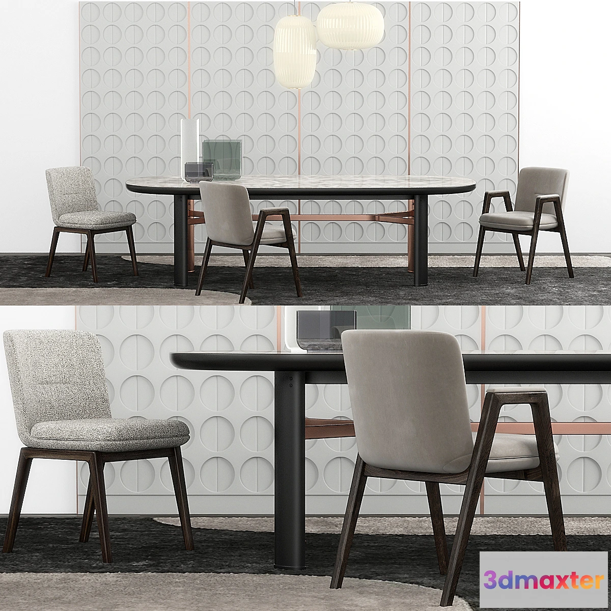 1446092 - Minotti Lance set 02 3D Max