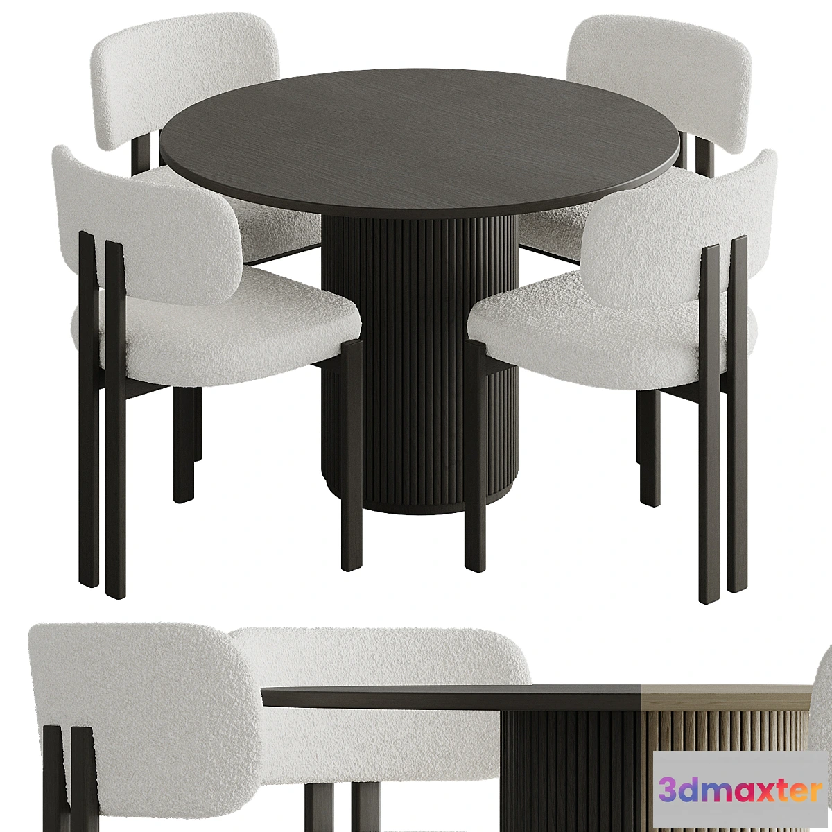 1446216 - Dining table with chairs 003 3D Max
