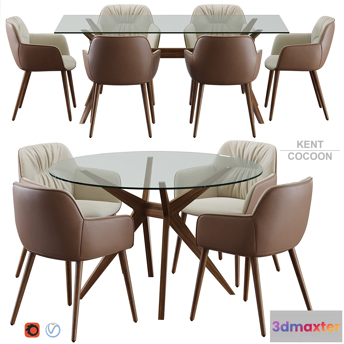 1446870 - Calligaris kent+cocoon 3D Max