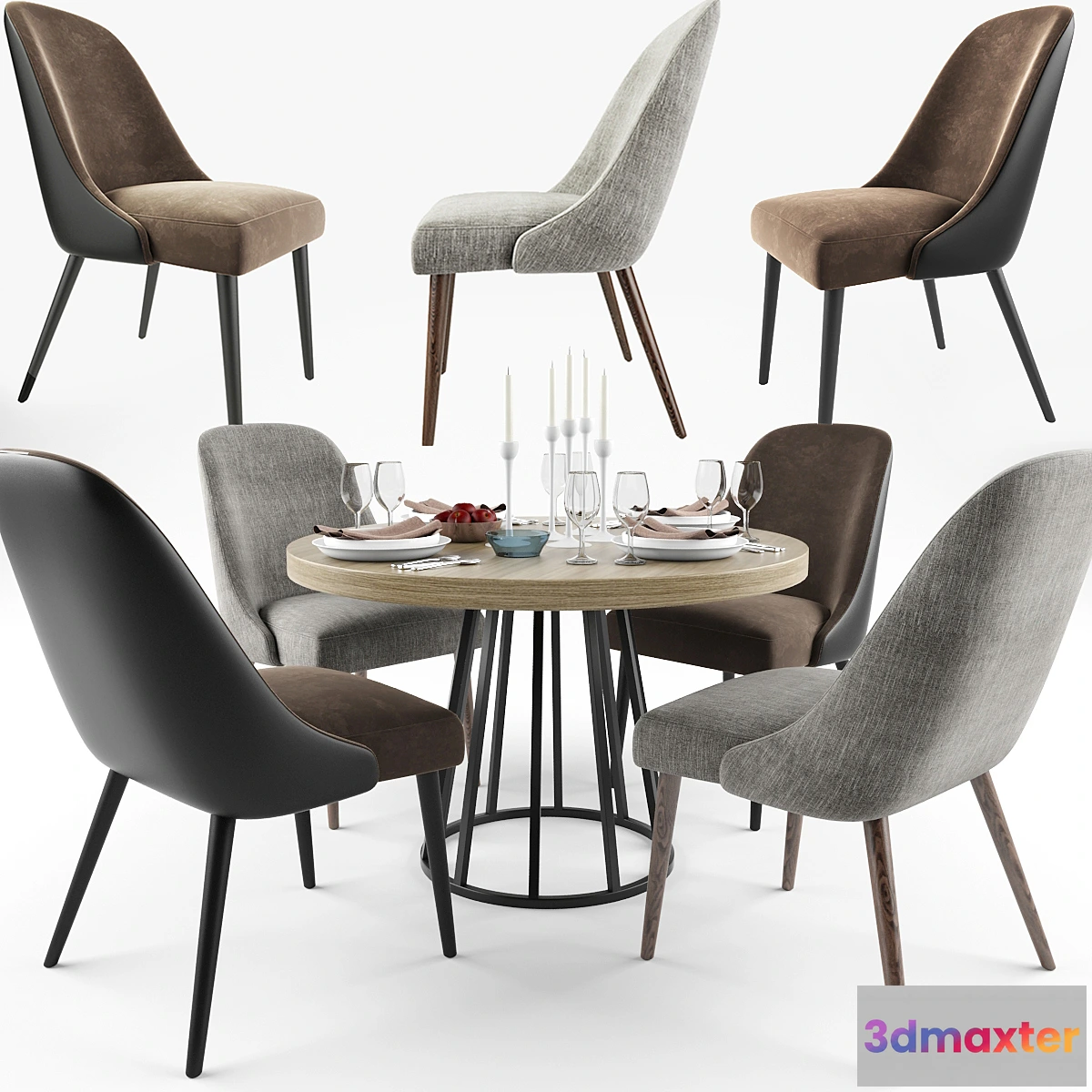 1450422 - Zuma Round Table Dining Set 3D Max