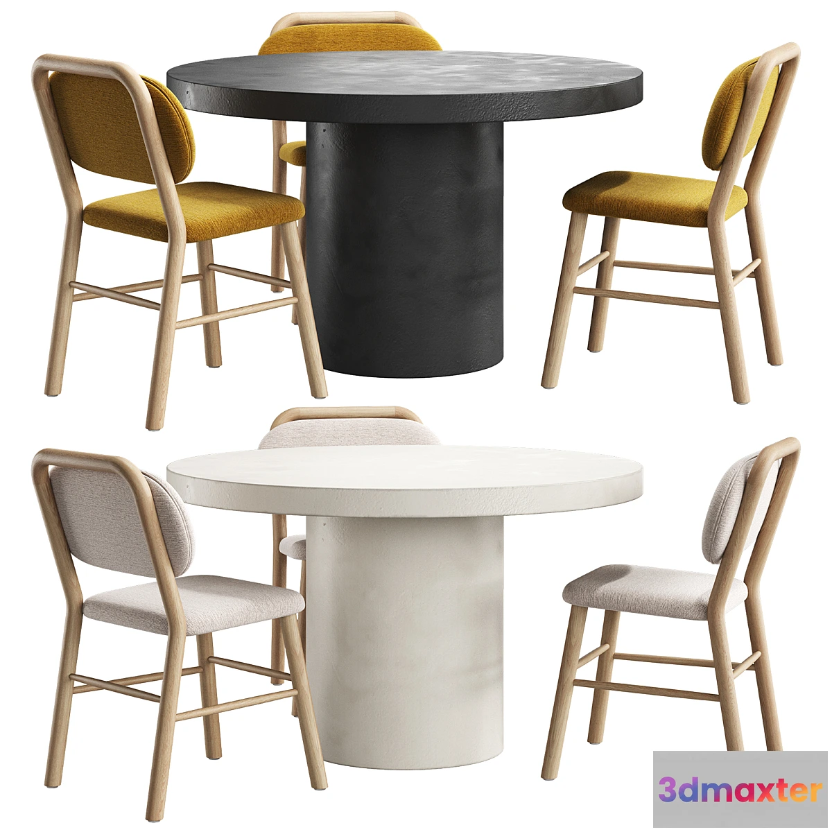 1452070 - Table with chairs HELDA by KAVE HOME 3D Max