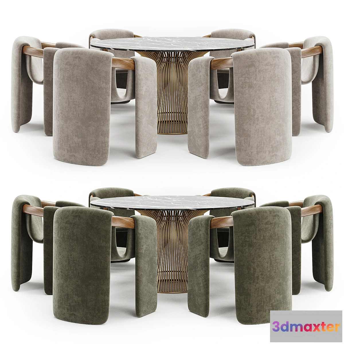 1452396 - dining set 136 3D Max