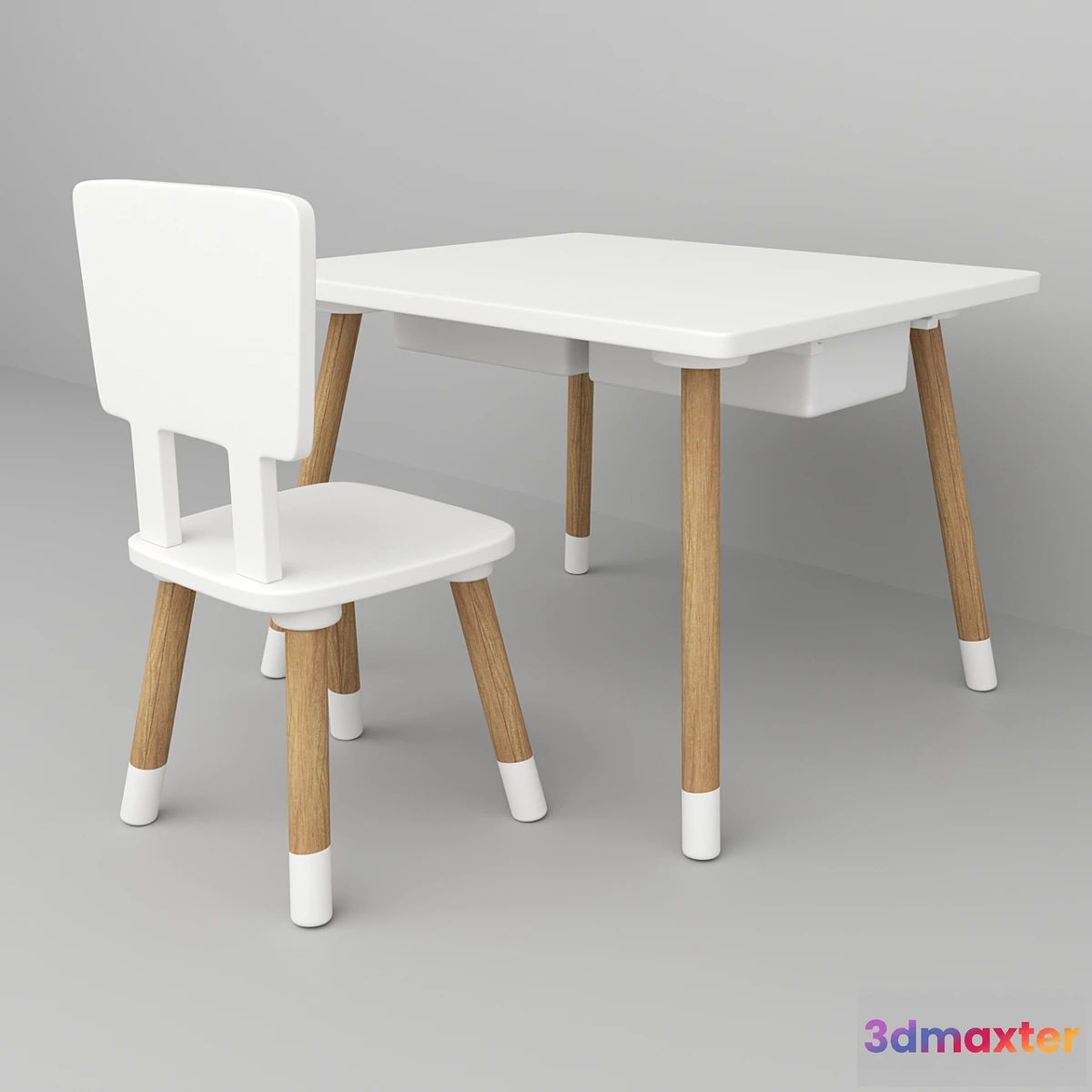 1452830 - Casper table and classic chair 3D Max