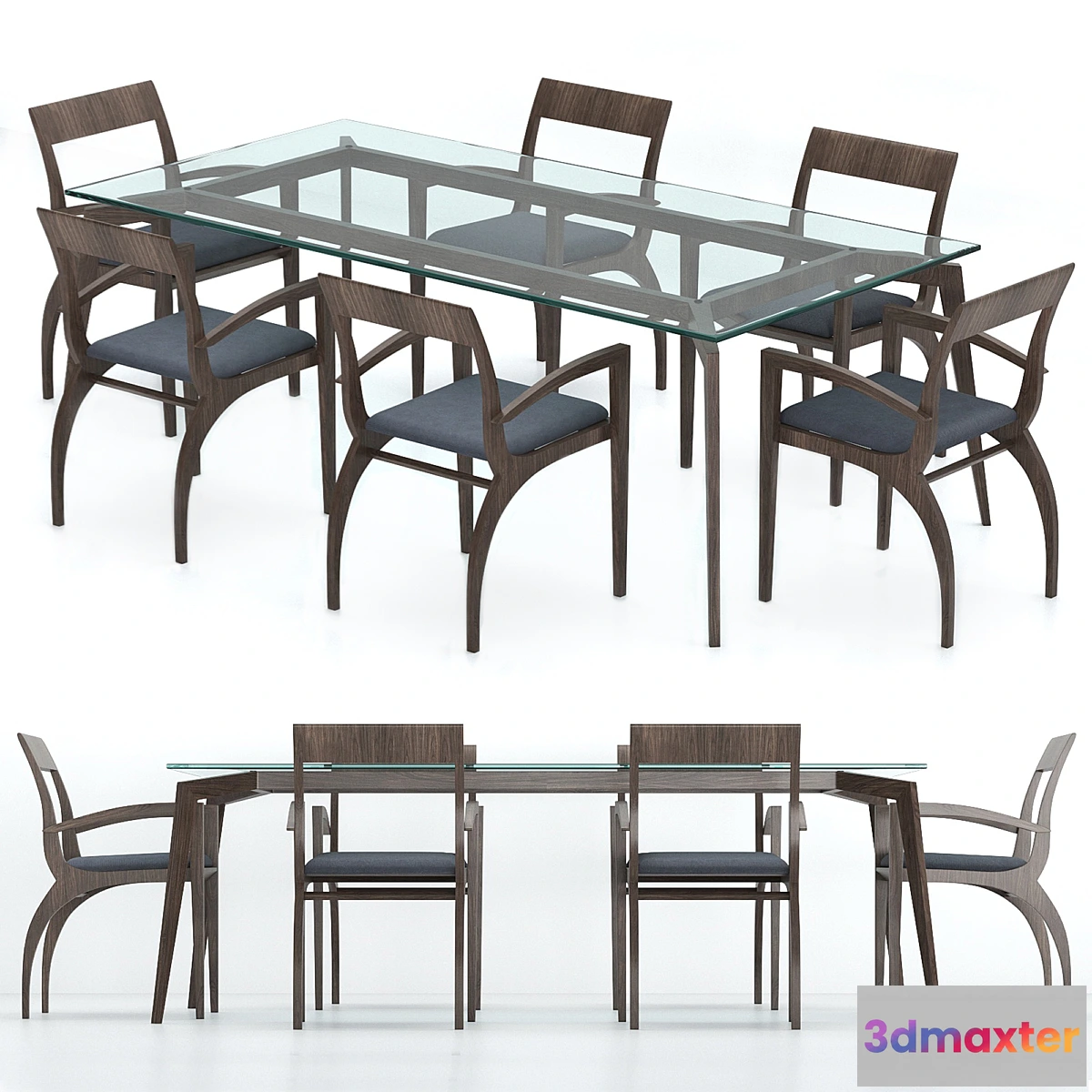 1453496 - Pacini Cappellini Thelma Table and Chair 3D Max