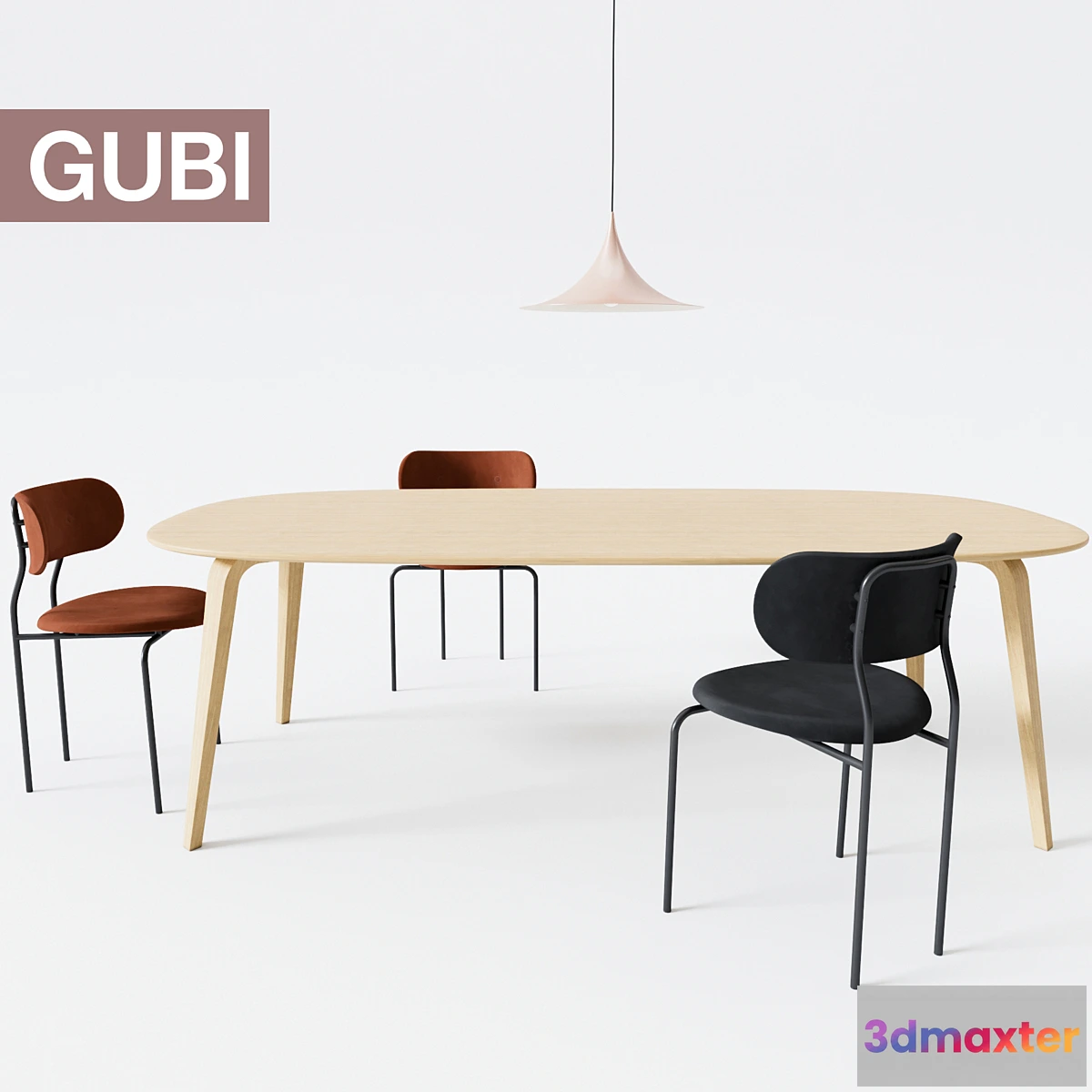 1453558 - Gubi Coco Chair Dining Table Dining Table 3D Max