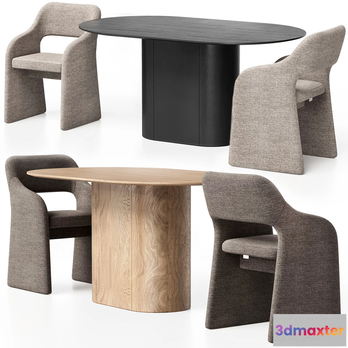 1454302 - E7.6 chair and dining table Type from Ellipse 3D Max