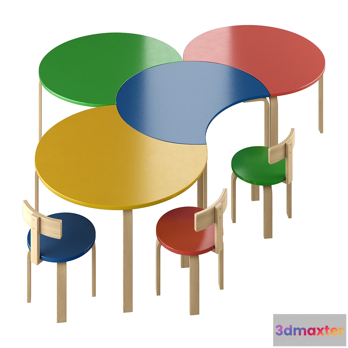 1454476 - Kindergarten tables 3D Max