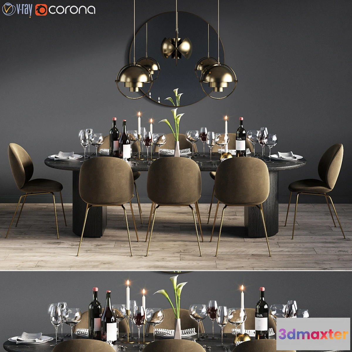 1455356 - Dinning Set 08 3D Max
