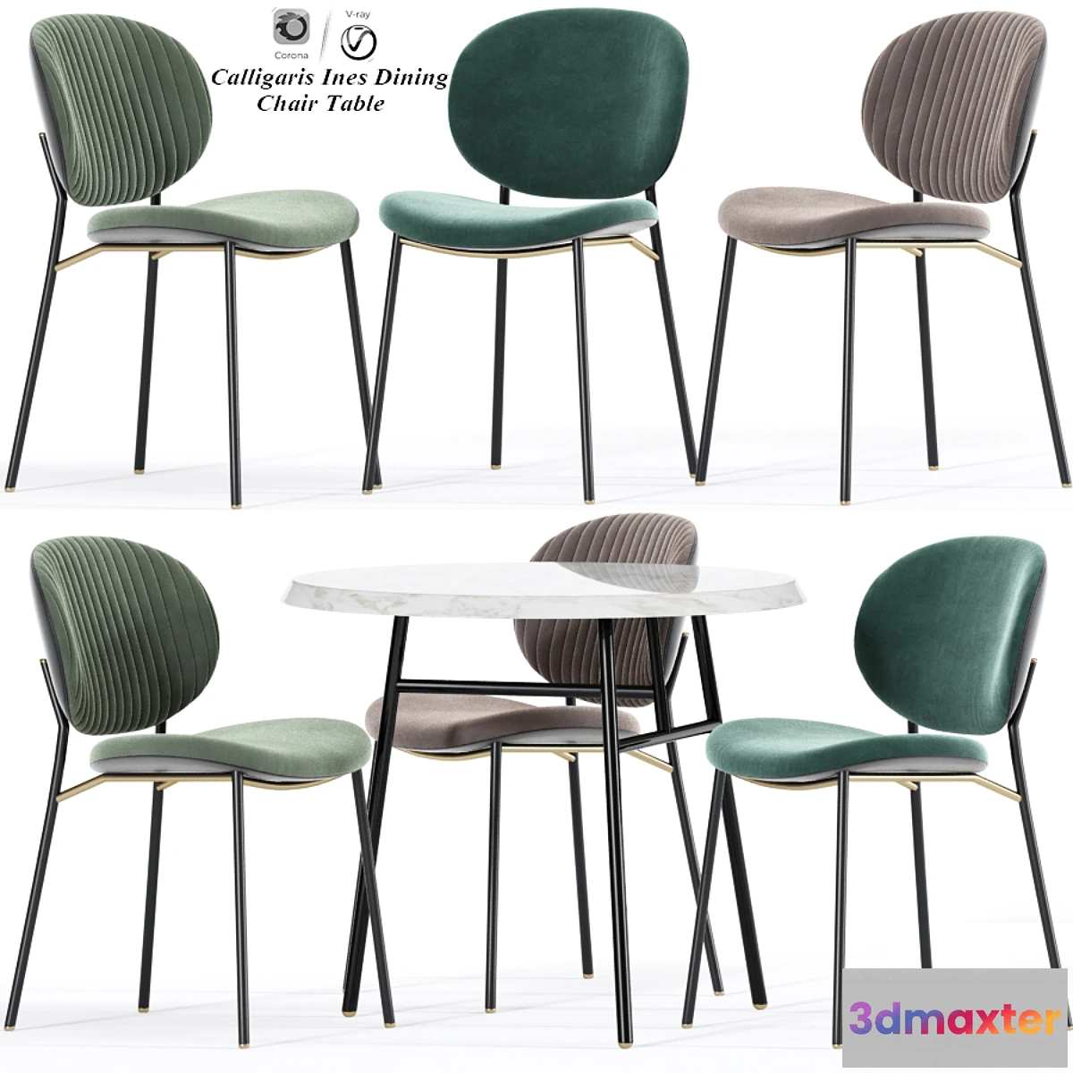1455558 - Calligaris Ines Dining Chair Table 3D Max