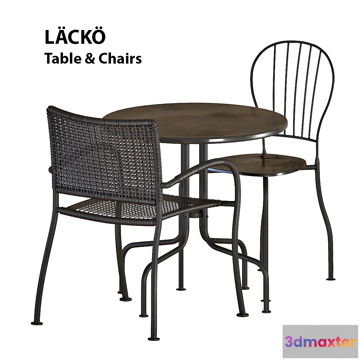 1458044 - IKEA LACKO Table & Chairs 3D Max