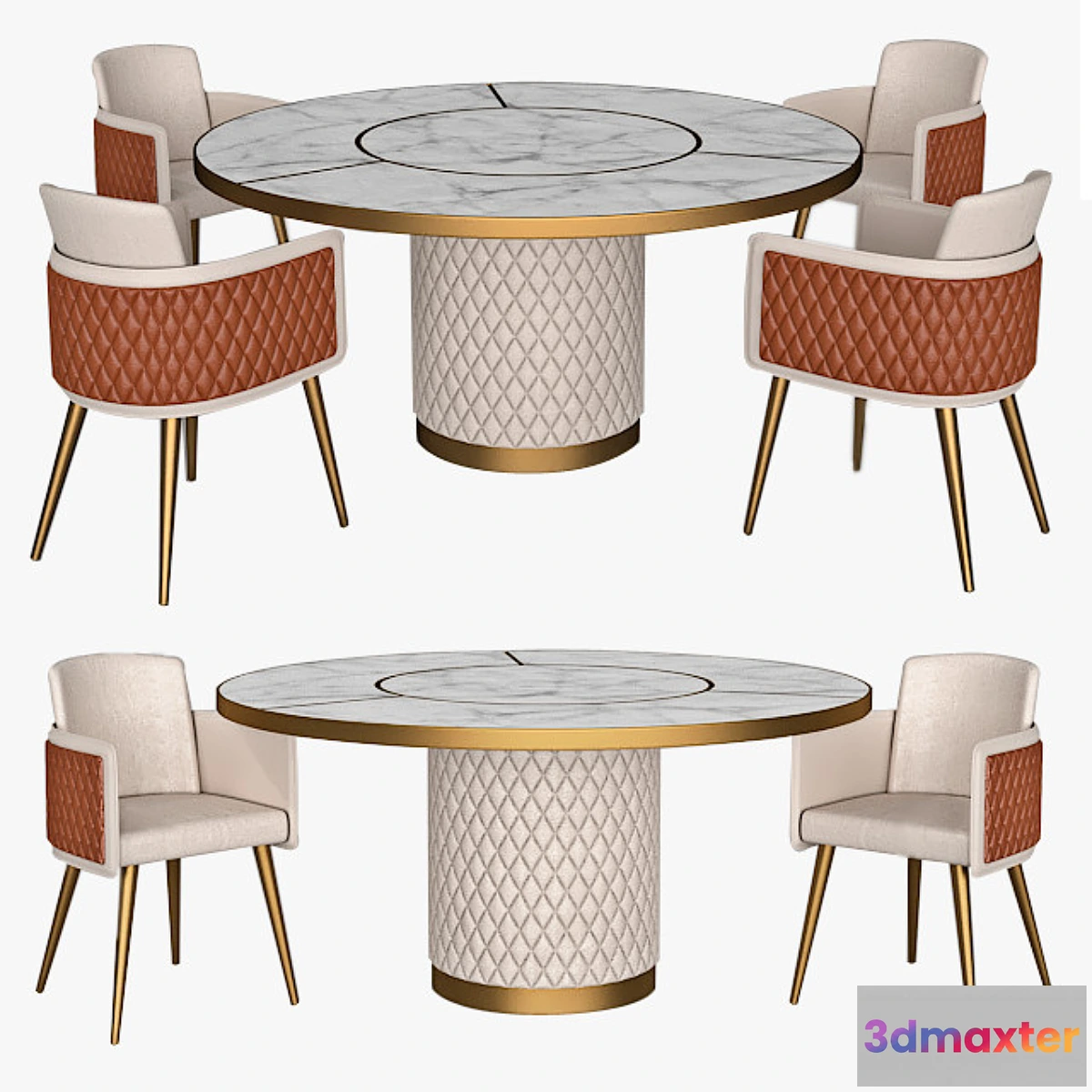 1458206 - Table and Amet Chair Reflex 3D Max