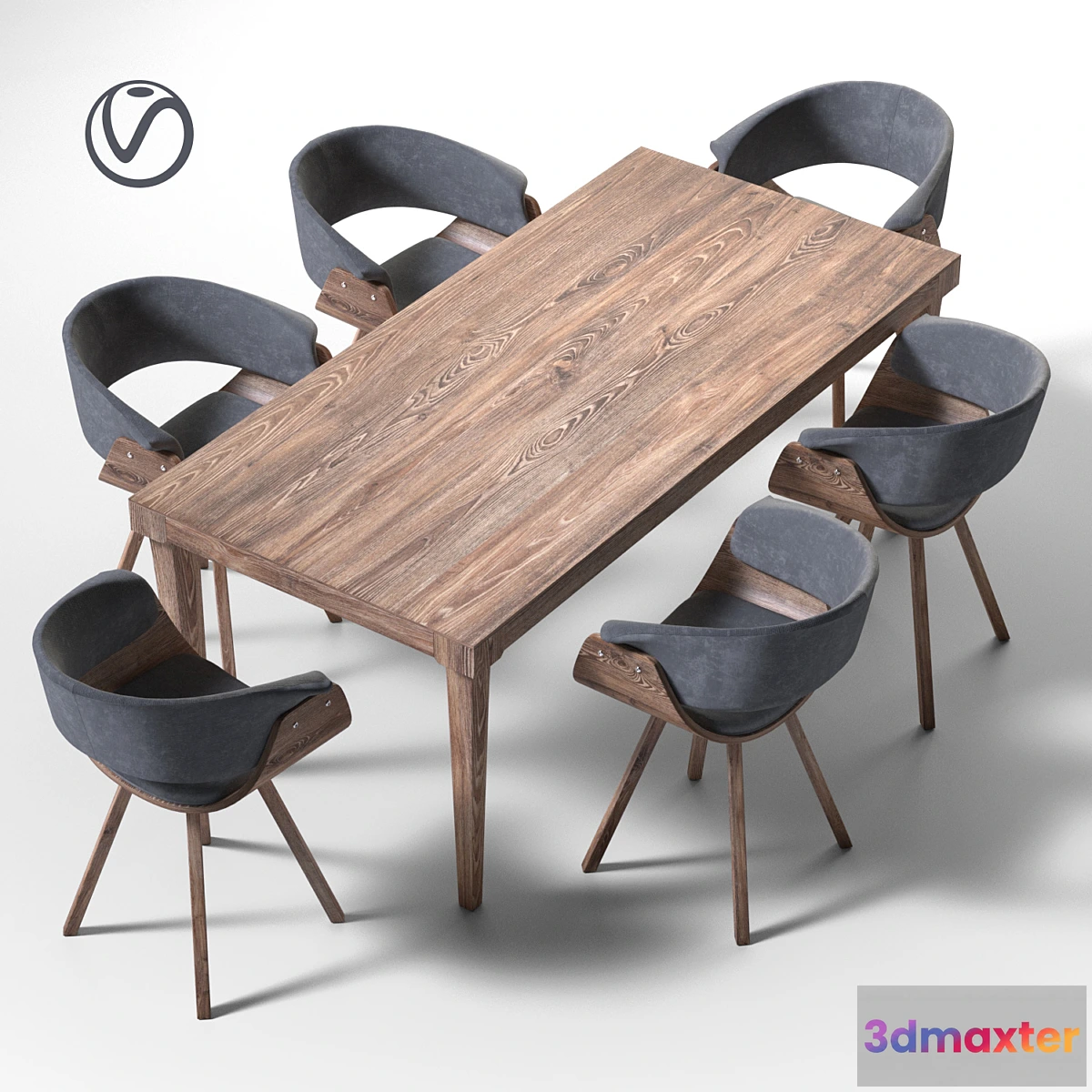 1461736 - Kitchen table with chairs 3D Max