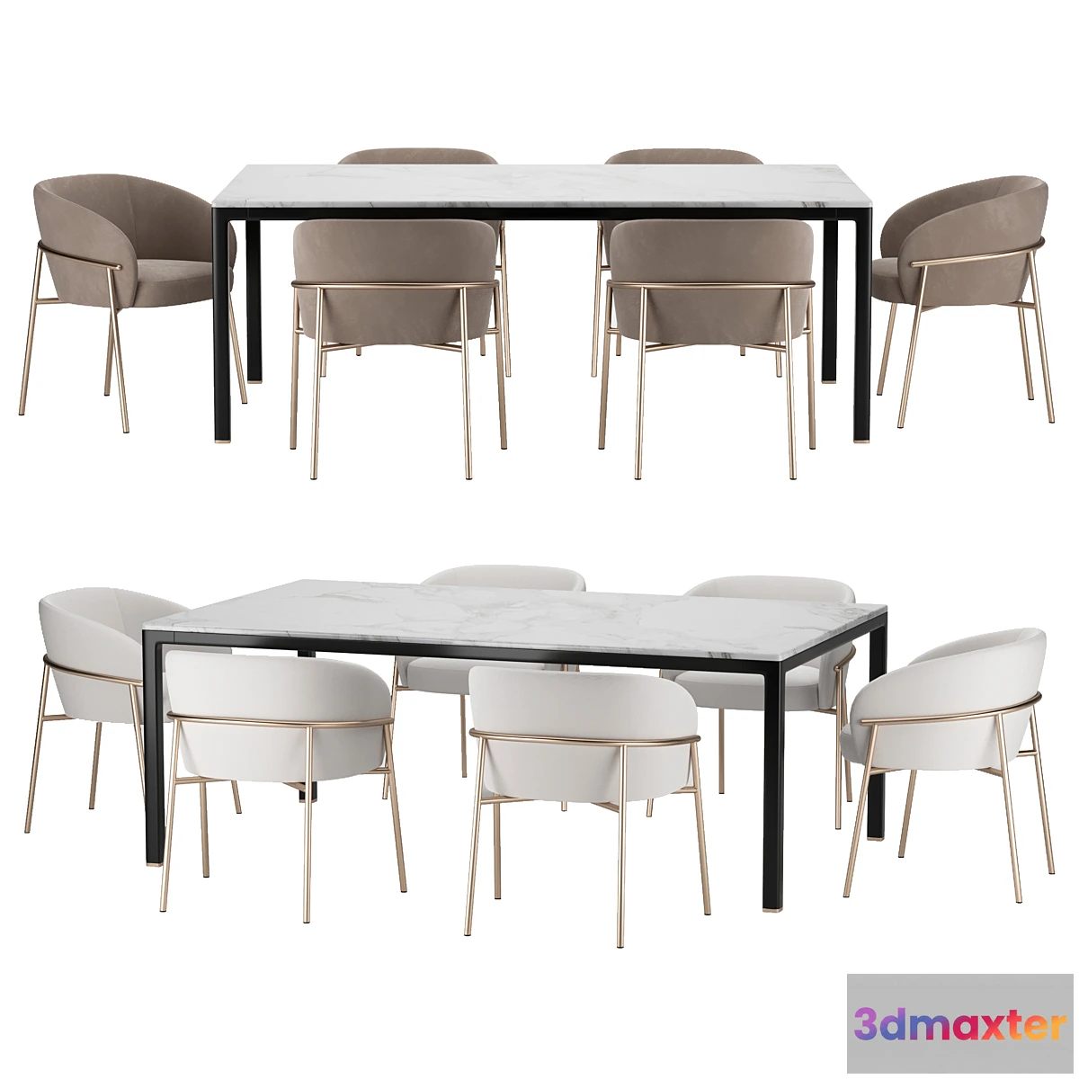 1463066 - Dining set 014 Rimo chair 3D Max