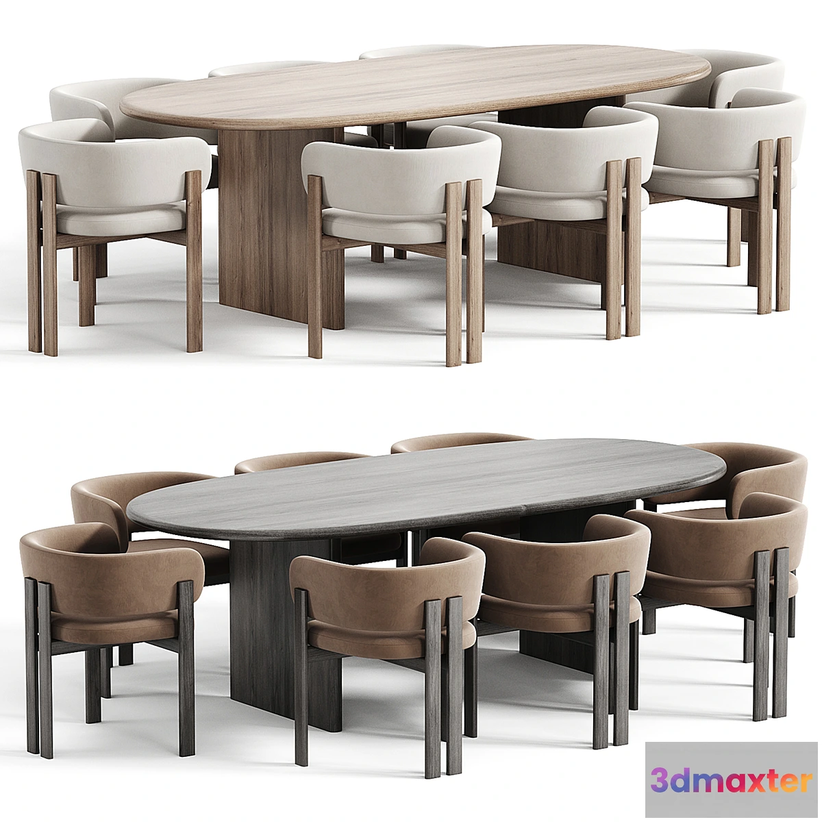 1465548 - Bay Chair and Sakurai Dining Table 3D Max