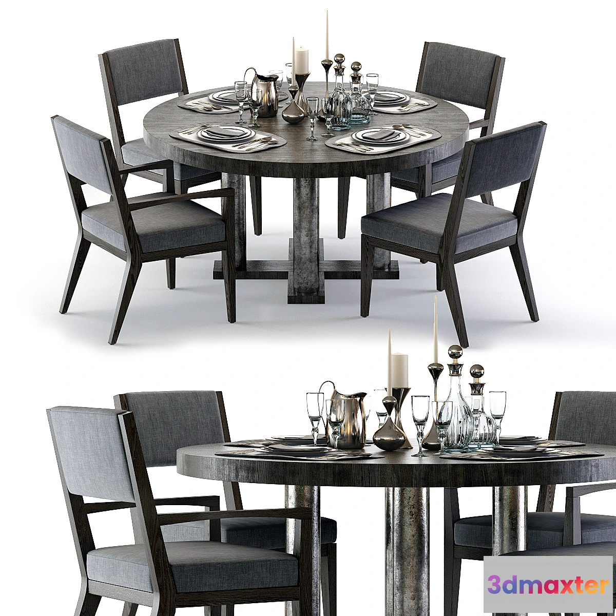 1466782 - Bernhardt Linea Dining Set 3D Max
