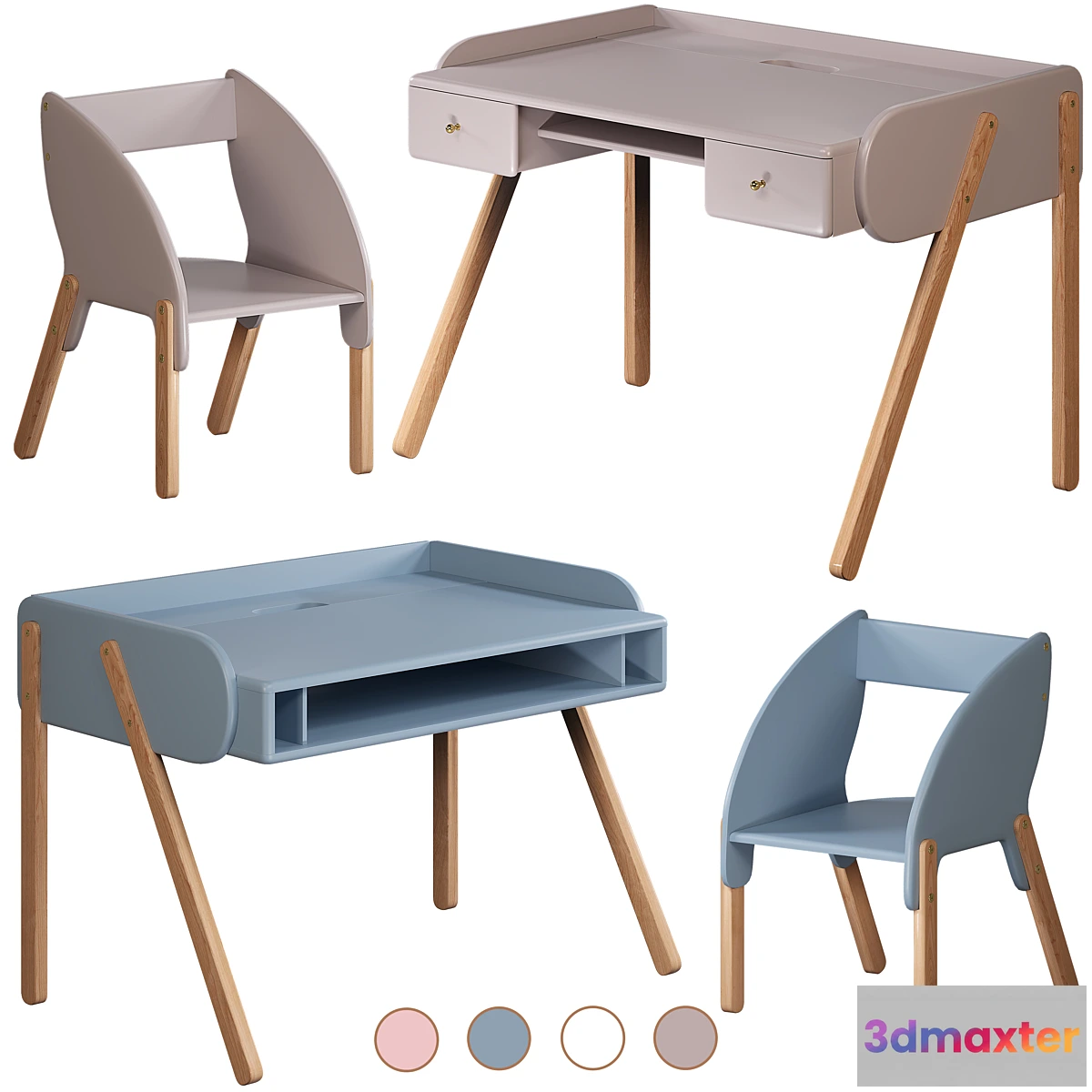 1468000 - Baby Chipak Desk And Chair Set 3D Max