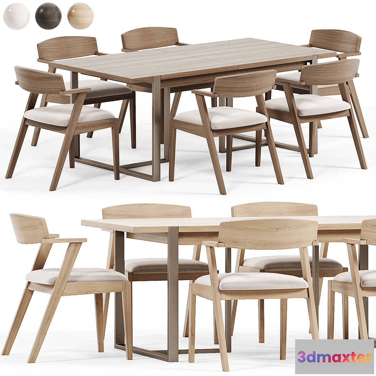 1468292 - Zola Dining Chair Dining Table 3D Max