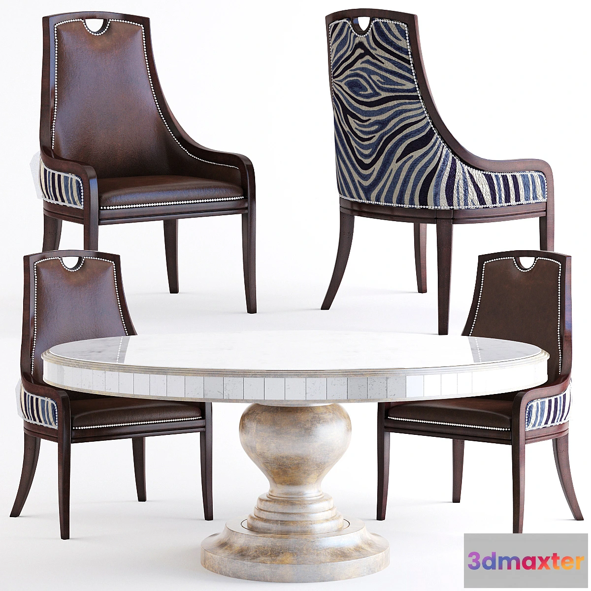 1471050 - Massoud - Markham Leather Dining Chair 3D Max