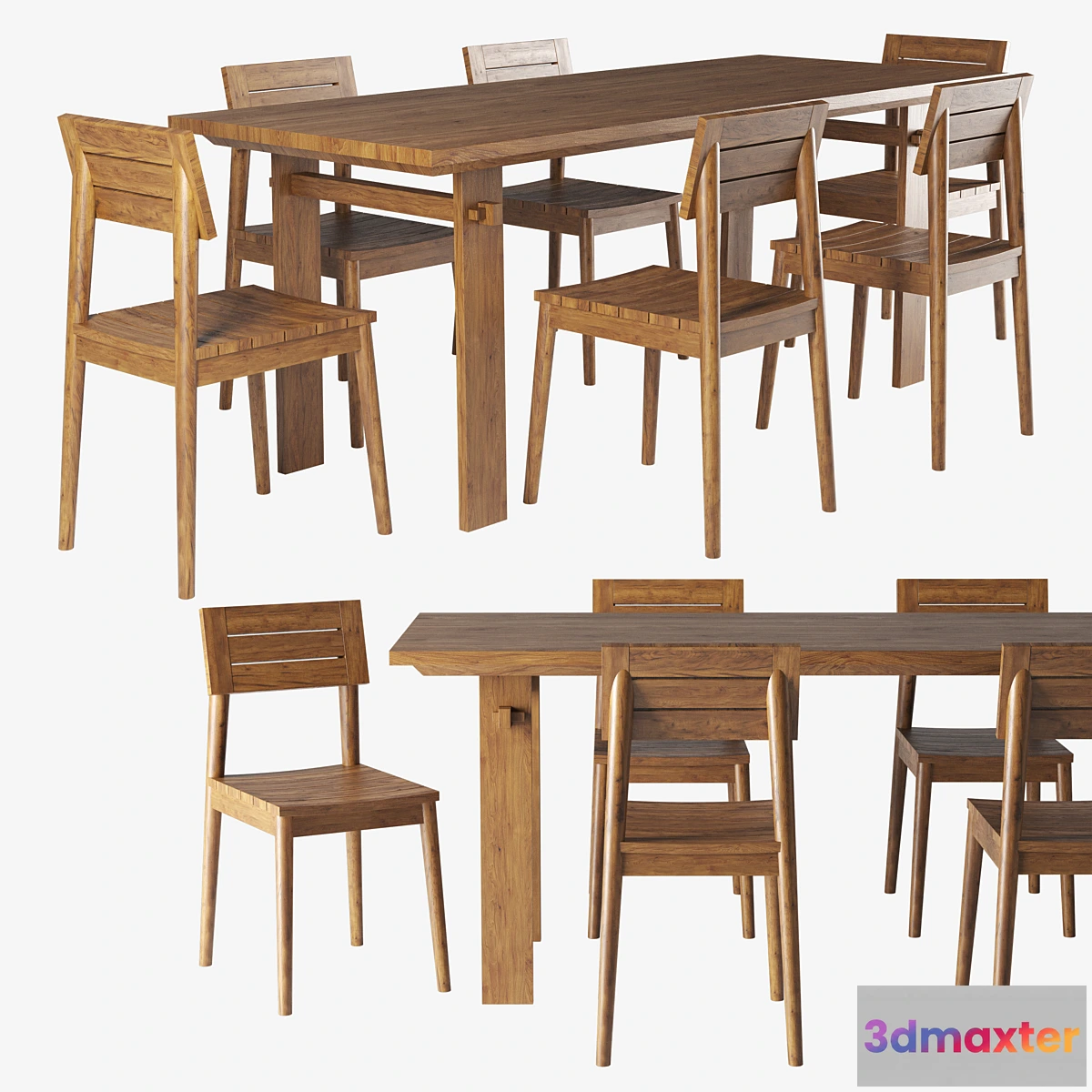 1475522 - ARTISAN table and VINTAGE OUTDOOR chair 3D Max