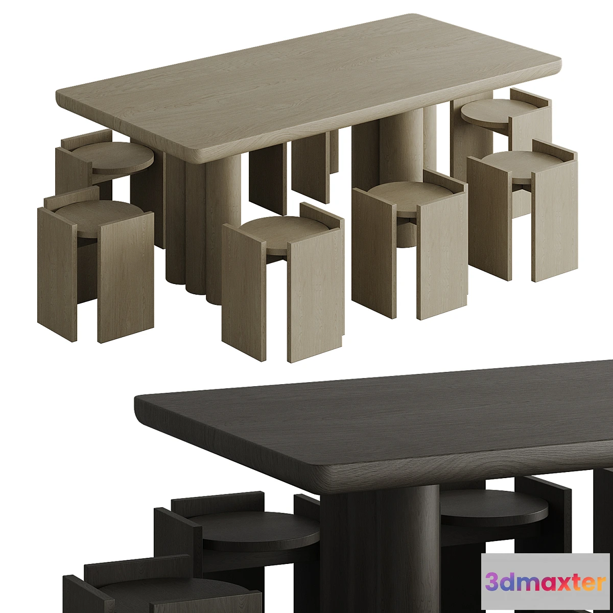 1477172 - Dining table with chairs 006 3D Max