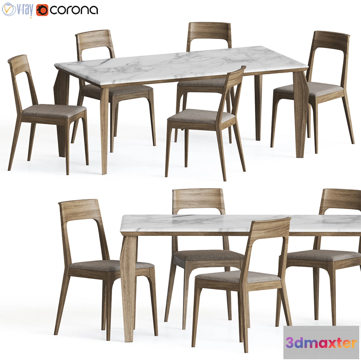1478834 - Dinning set 36 3D Max
