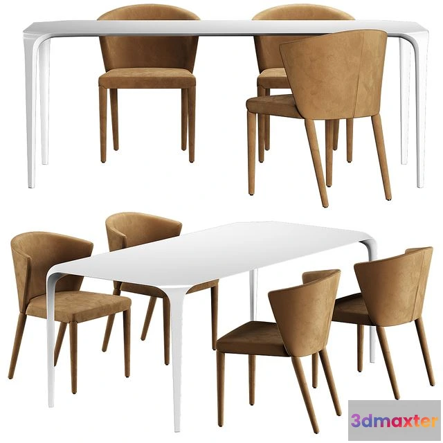 1537866 - Link Table Chair Calligaris Amelie 3D Max