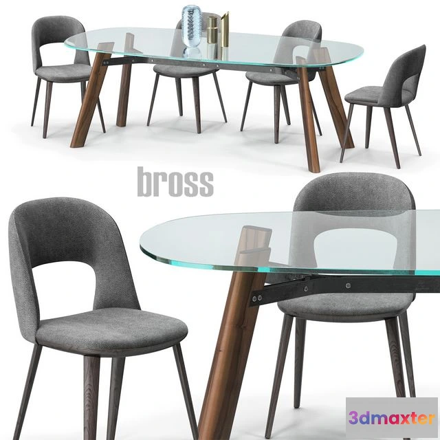 1538592 - Path chair Beleos table set 3D Max