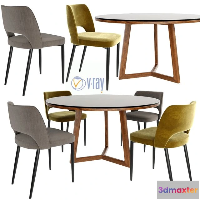 1538674 - Poliform Dining Chair Set 2 3D Max