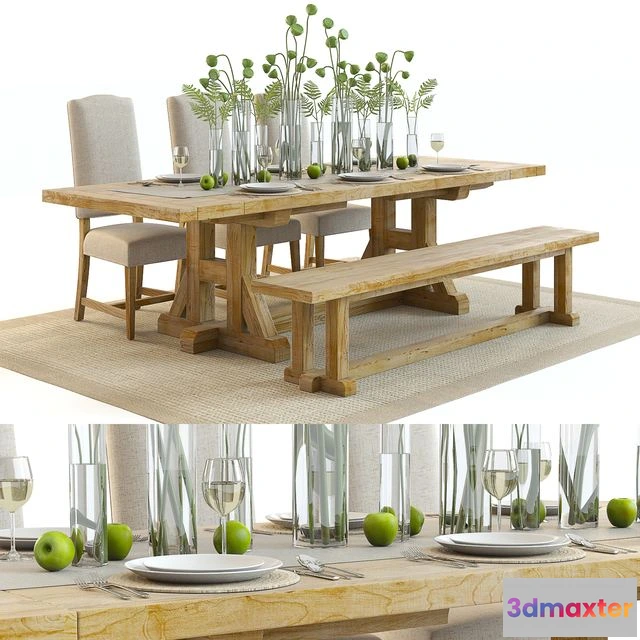 1538712 - Pottery Barn Stafford Set 2 3D Max