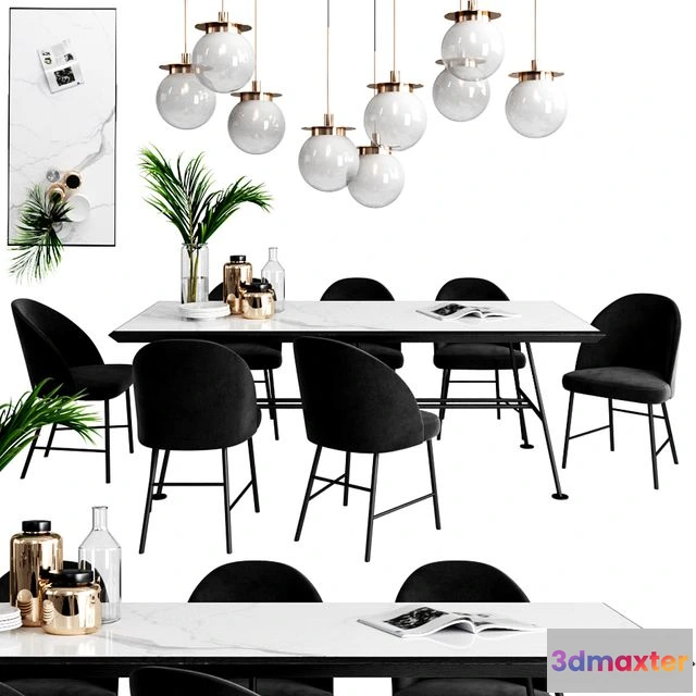 1539179 - Giopagani Chair Avec Moi & Table Absinthe 3D Max