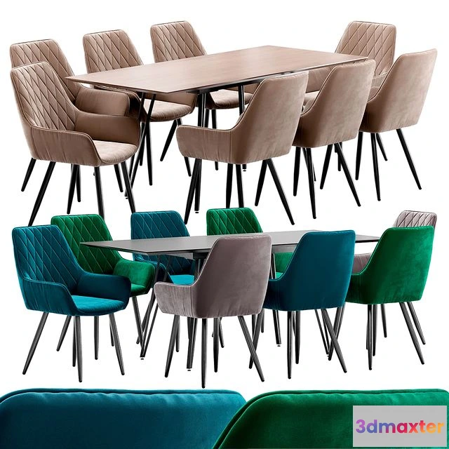 1539361 - Pablo Dining Chair And Avanti Table 3D Max