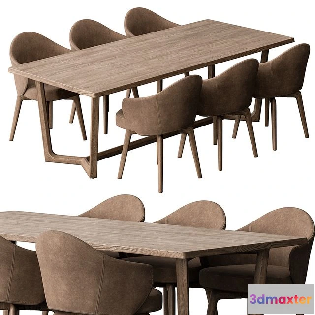 1539991 - Dinning Table Wooden - Set 30 3D Max