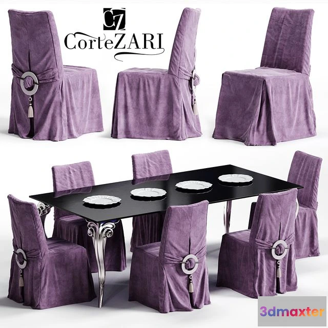 1542549 - Corte ZARI Chair & ANTARES Table 3D Max