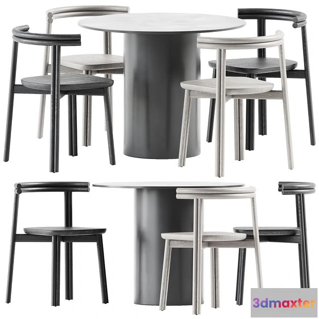 1542657 - Dial Dining Table and Twill Chair by DesignByThem 3D Max