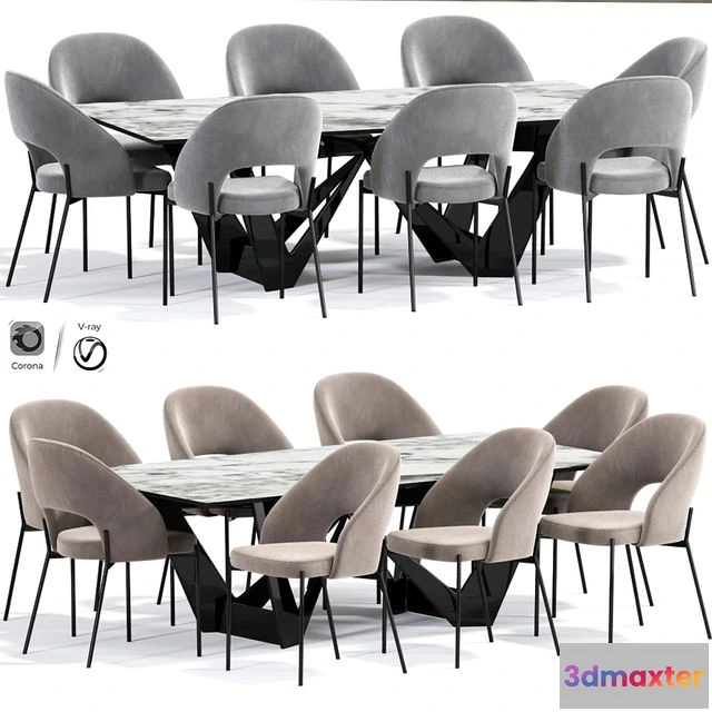 1545482 - Alice Dining Chair Table 3D Max