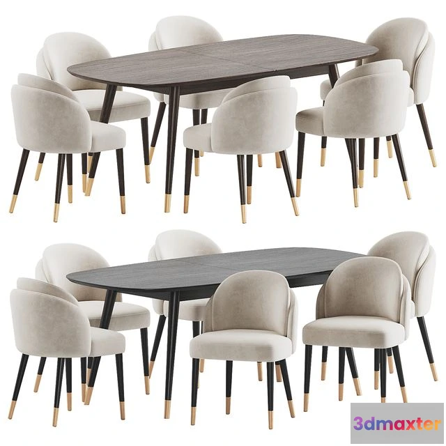 1545744 - Dining set 15 3D Max