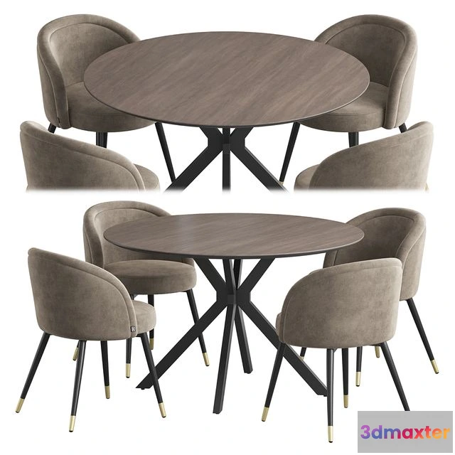 1546175 - Ralf table Chloe chair dining set 3D Max