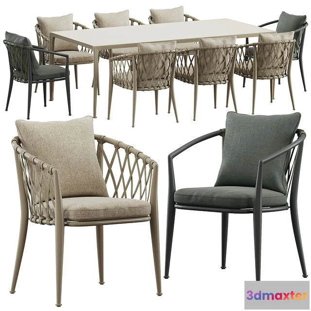 1546987 - B&B Italy Erica dining table 3D Max