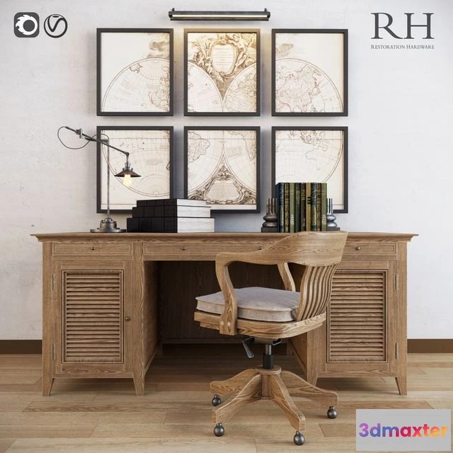 1550181 - Restoration hardware cabinet decor set_vol2 3D Max