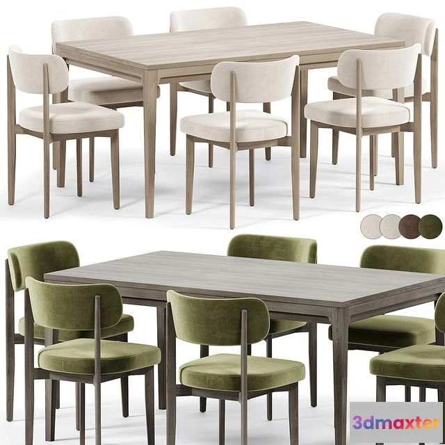 1550211 - Seam Chair Unit Dining Table by Dantone Home 3D Max