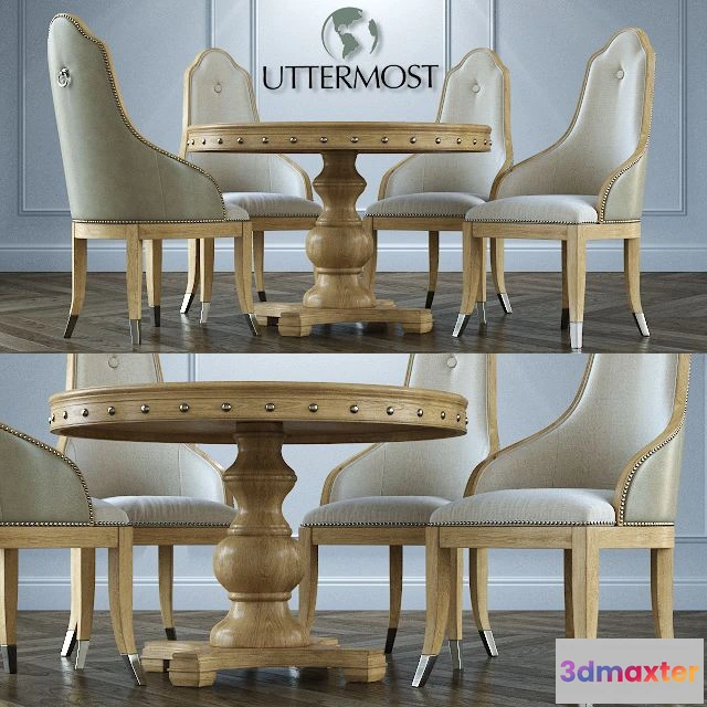1552633 - Table + chairs Uttermost Sylvana 3D Max