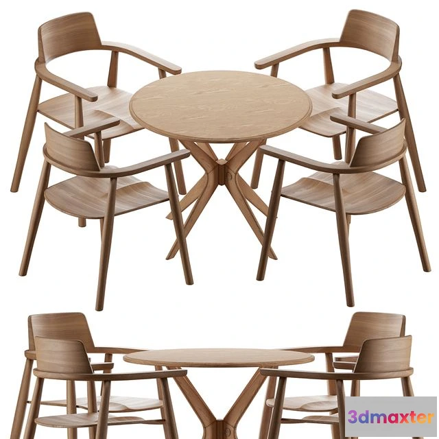 1552635 - Table Alden with chairs Samurai 3D Max