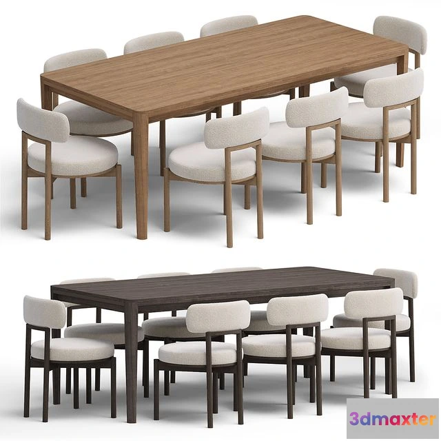 1553117 - Chair Davis And Reese Dining Table 3D Max