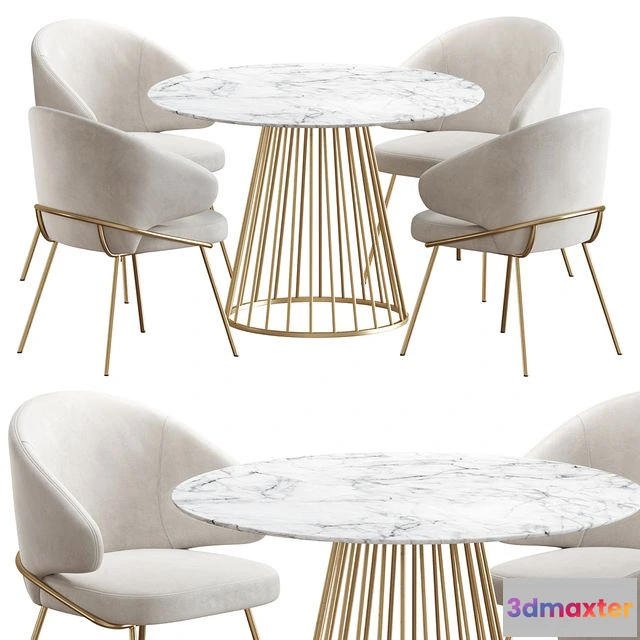 1554085 - Emil Chair and Liverpool Table 3D Max