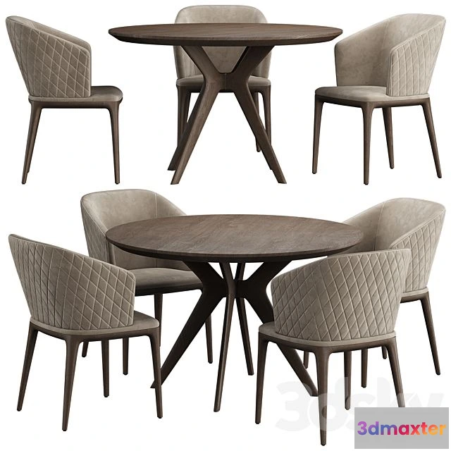 1554313 - LOUISE Chair Clark Table 3D Max