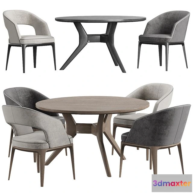 1554425 - Pace Loom Chair ROLF BENZ 965 Table 3D Max