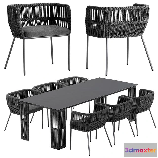 1555939 - Talenti cliff dining set 3D Max