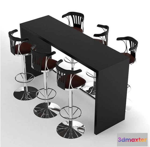 1557969 - Bar table & chair 3D Max