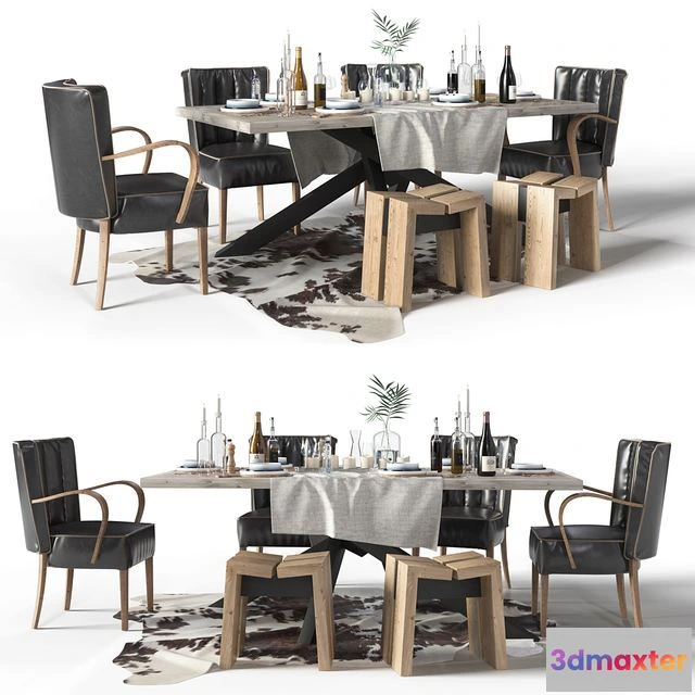 1558231 - DIALMA BROWN Dining set 3D Max